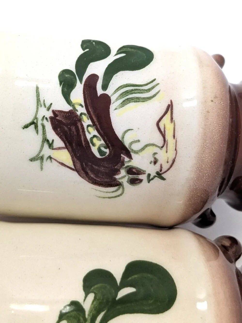 VTG Brock of California Chanticleer Rooster Salt & Pepper Shakers Milk Can 50s
